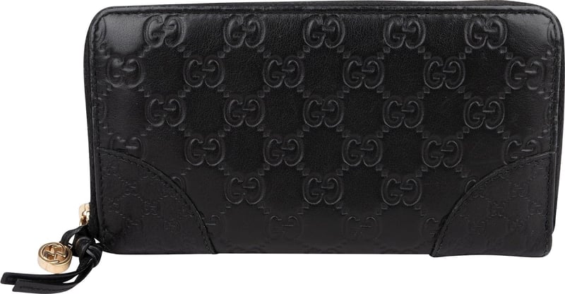 Gucci Guccissima Leather Zip Around Wallet