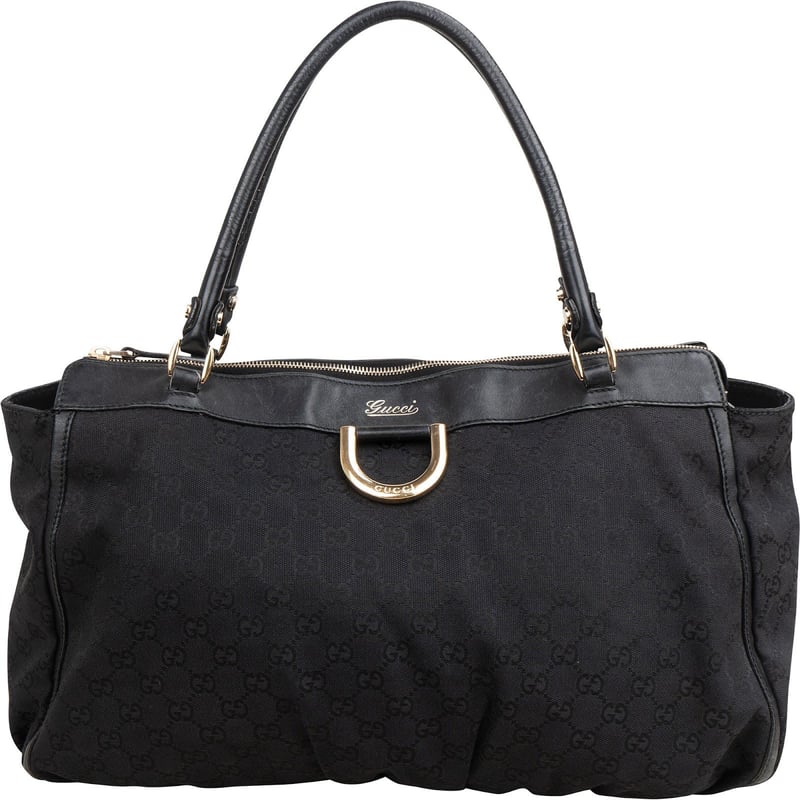 Gucci Monogram GG Canvas Abbey D-Ring Large Tote Shoulder Bag