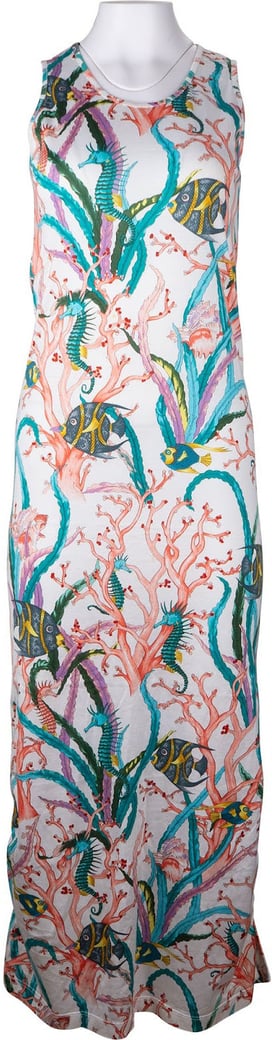 Gucci Multicolor Cotton Sea Life Print Maxi Dress (S)
