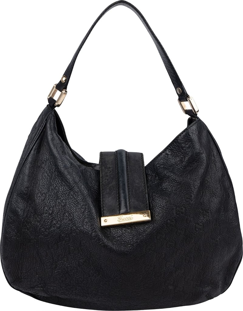 Gucci Guccissima Leather Hobo Shoulder Bag