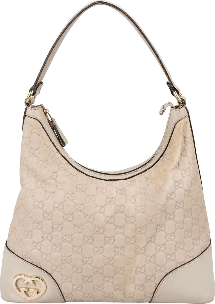 Gucci Guccissima Lovely Heart Hobo Shoulder Bag