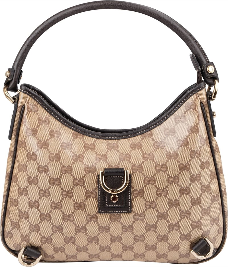 Gucci Monogram Crystal GG Abbey D-Ring Shoulder Bag