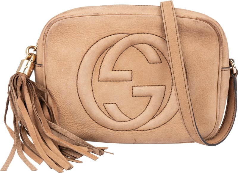 Gucci Suede GG Soho Crossbody Bag