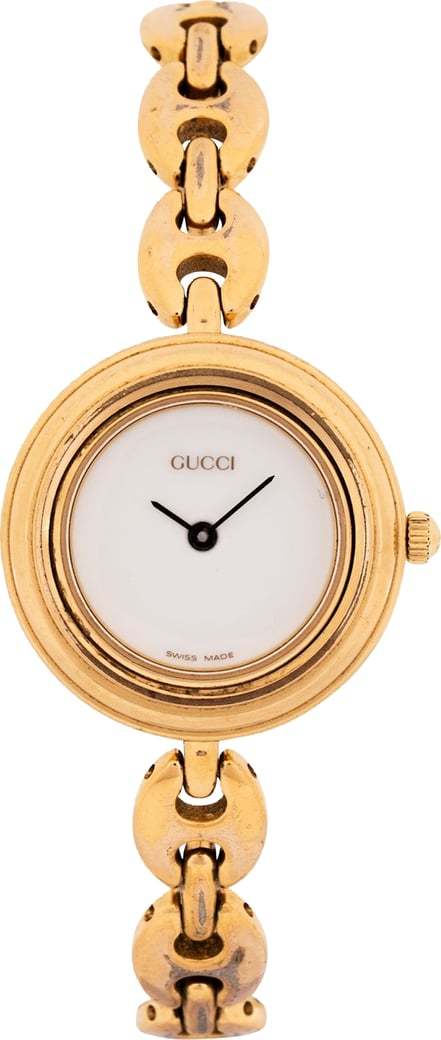 Gucci Gold Tone Change Bezel Chain 11/12.2 Woman Watch