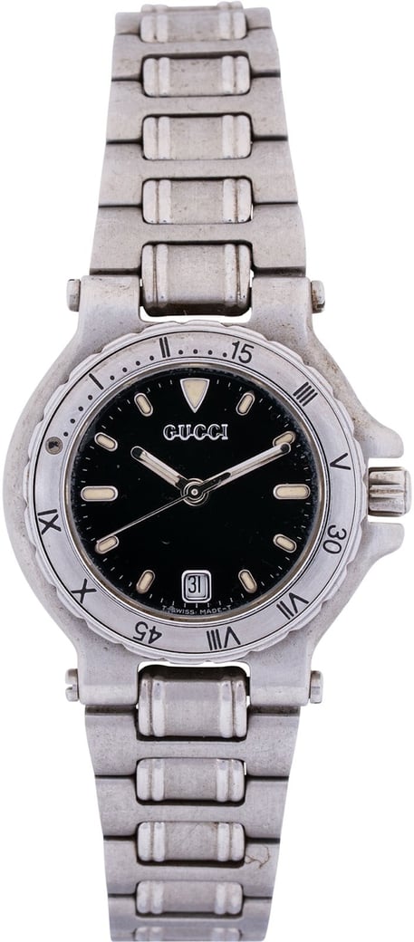 Gucci Silver Tone 9700L Diver's Woman Watch