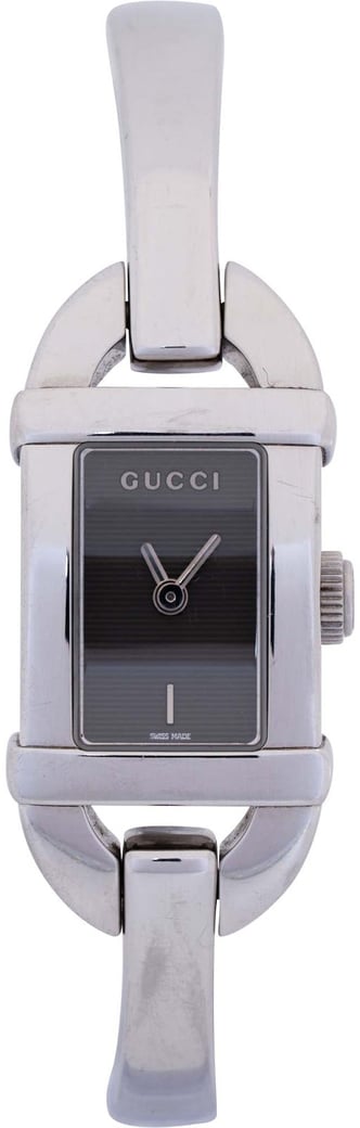 Gucci Silver Tone 6800L Bangle Woman Watch