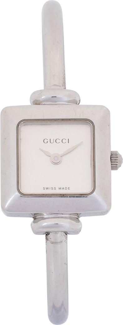 Gucci Silver Tone 1900L Bangle Woman Watch