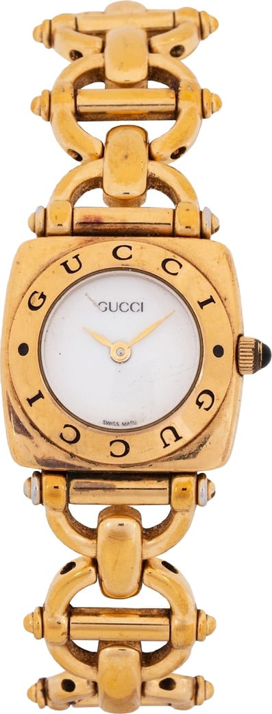 Gucci Gold Tone Horsebit 6400L Women Watch