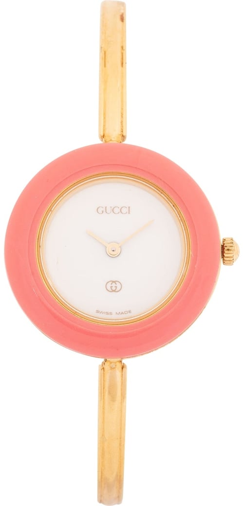 Gucci Gold Tone Change Bezel 11/12.2 Bangle Woman Watch