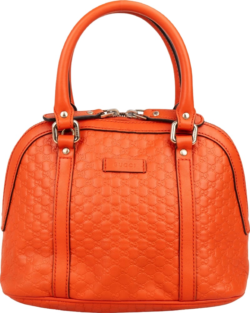 Gucci Microguccissima Leather Grey Mini Dome Handbag