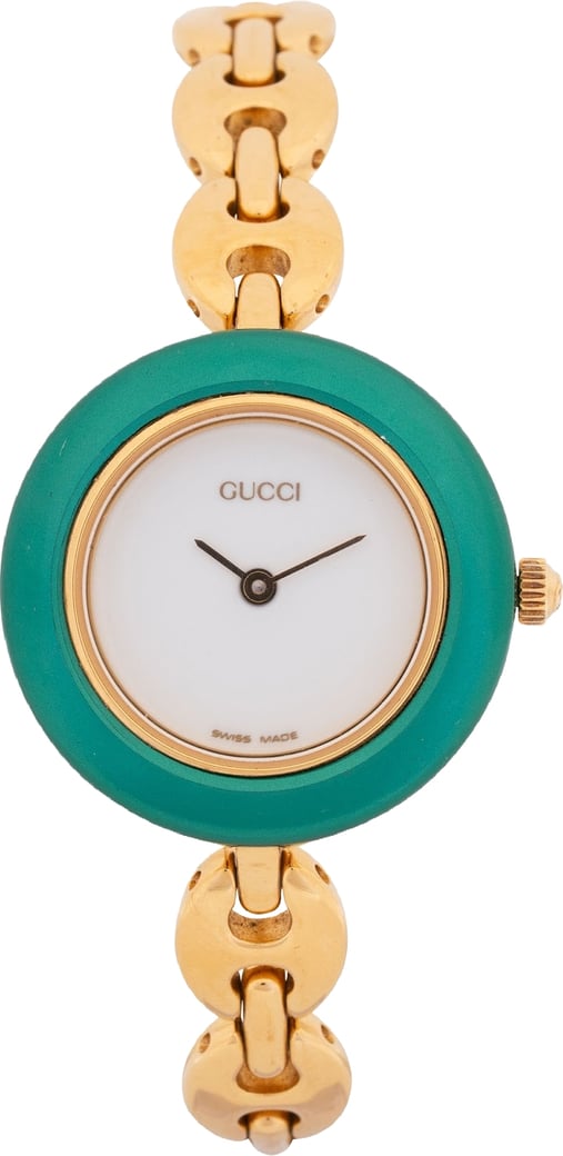 Gucci Gold Tone Change Bezel 11/12.2 Women Watch