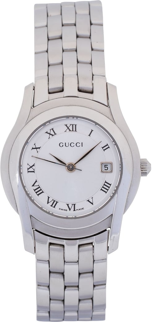 Gucci Silver Tone G-Class 5500L Woman Watch