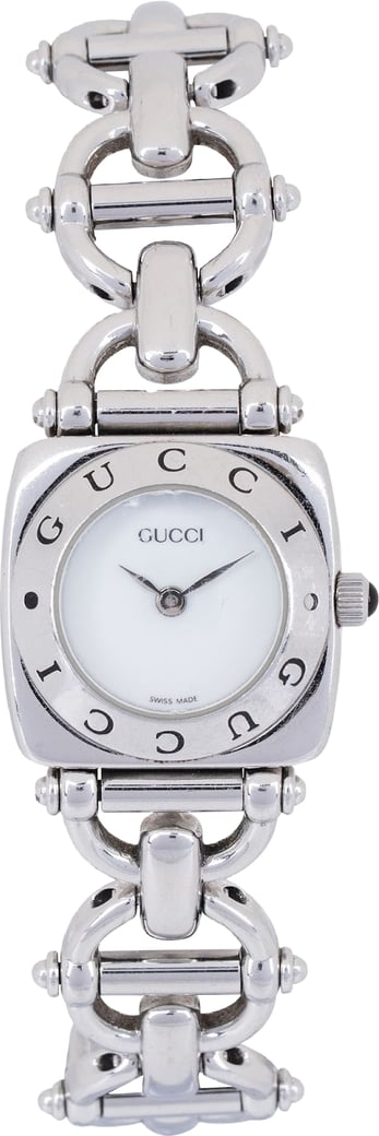 Gucci Silver Tone 6400L Marina Chain Watch