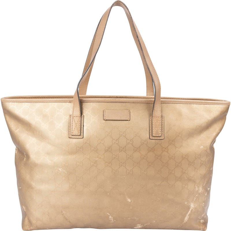 Gucci Golden Monogram GG Tote Shoulder Bag