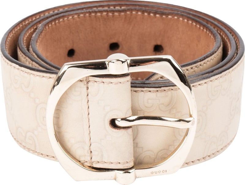 Gucci Guccissima Leather G-Buckle Belt (85 / 34)