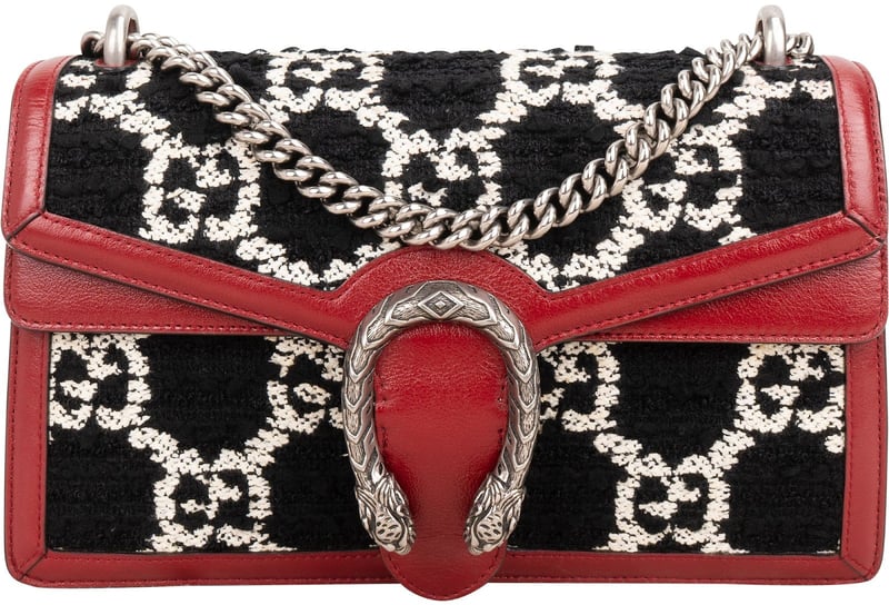 Gucci Monogram GG Tweed Dionysus Shoulder Shoulder Bag