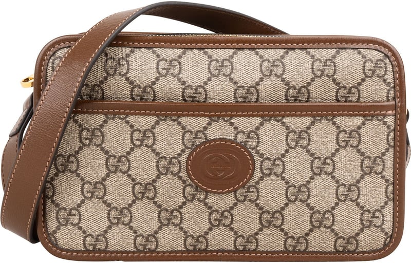 Gucci Monogram Neo Vintage GG Supreme Small Messenger Crossbody Bag