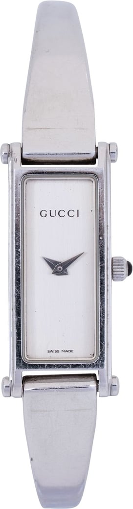 Gucci Silver Tone Bangle 1500L Woman Watch
