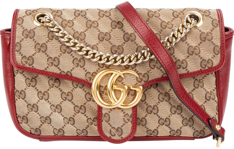 Gucci Monogram GG Quilted Canvas Marmont Crossbody Bag
