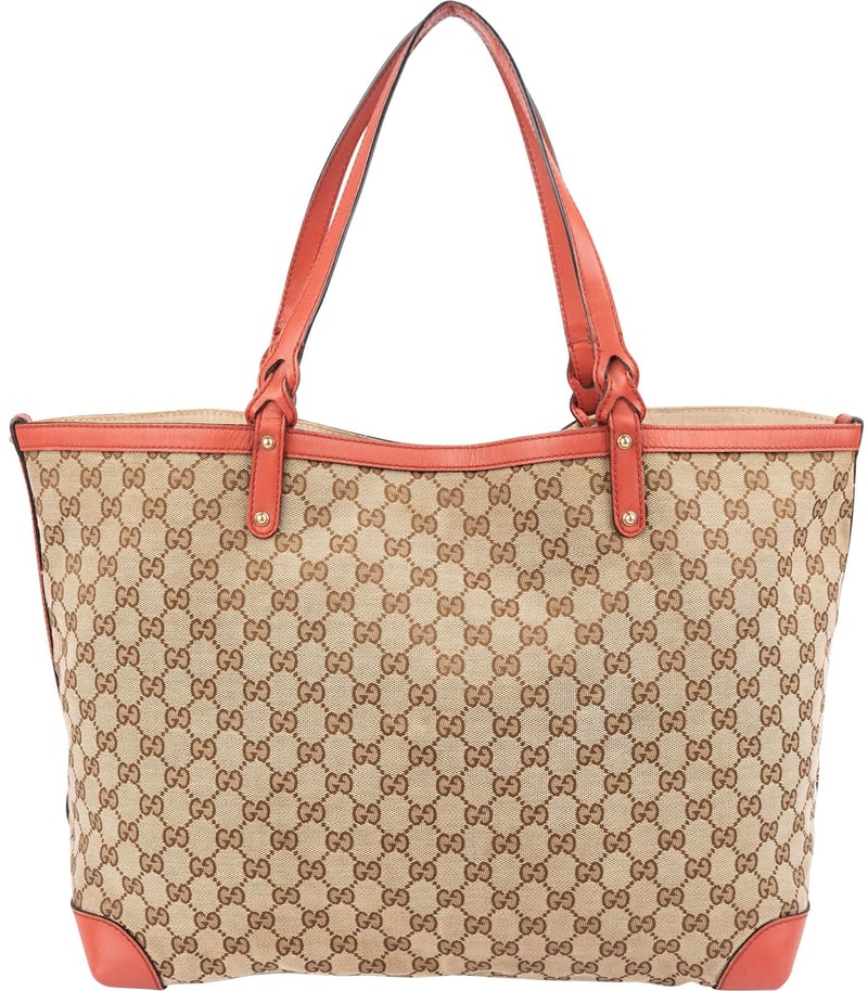 Gucci Monogram GG Canvas Large Bree Tote Shoulder Bag