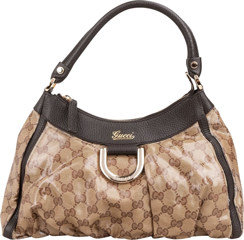 Gucci Monogram Coated Canvas GG Abbey D-Ring Shoulder Bag