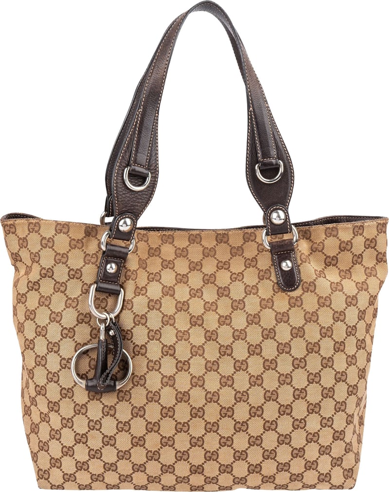 Gucci Monogram GG Canvas Jolicoeur Horsebit Tote Shoulder Bag