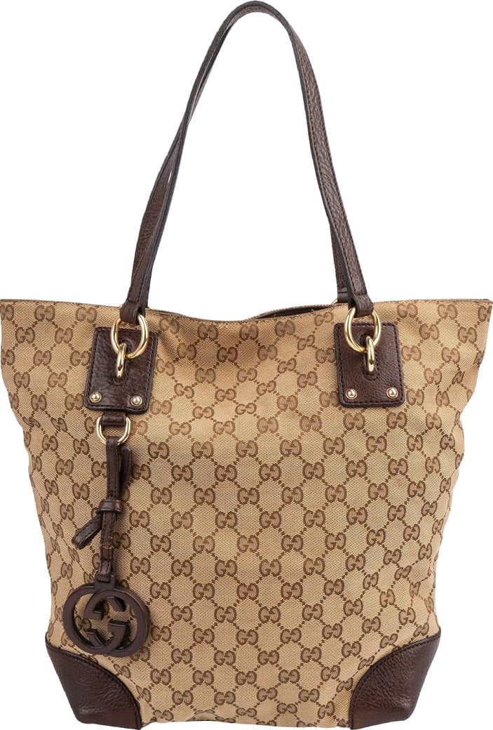Gucci Monogram GG Canvas Interlocking G Tote Shoulder Bag