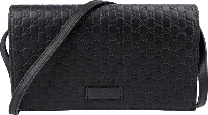 Gucci Microguccissima Leather Wallet On Strap Crossbody Bag