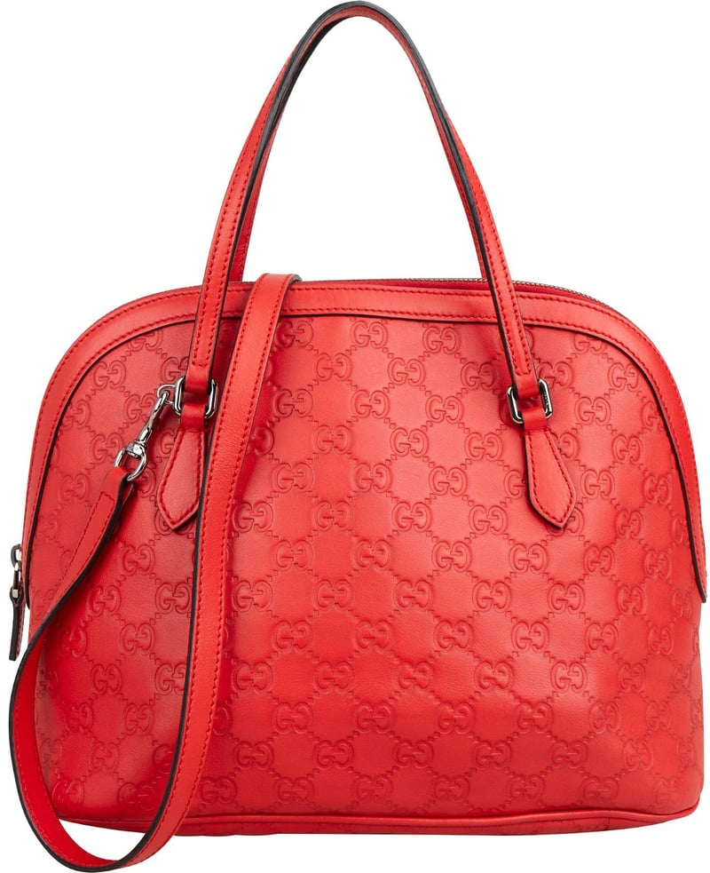 Gucci Red Microguccissima Leather Dome Handbag