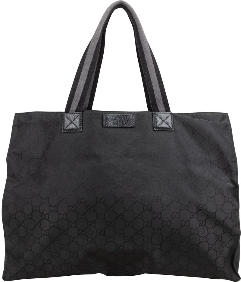 Gucci Monogram GG Nylon Web Large Tote Shoulder Bag