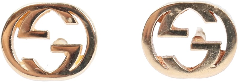 Gucci Interlocking G Earrings Jewelry 750(YG) 2.1g