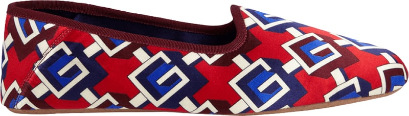 Geometric G Print Satin Voyage Slippers