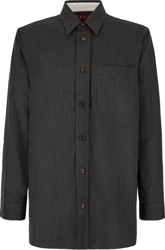 Gucci Dark grey wool shirt