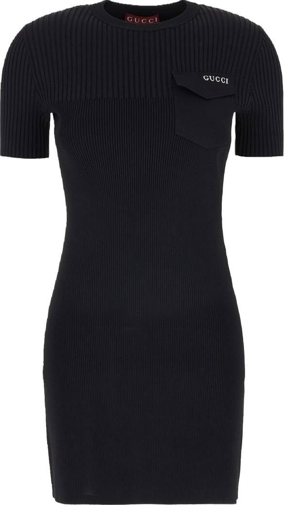 Gucci Black stretch nylon blend dress