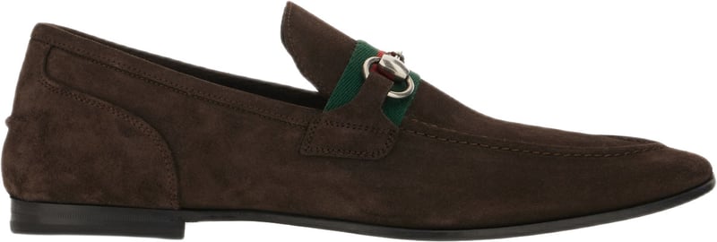 Gucci Dark brown suede loafers