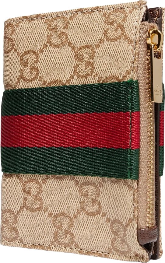 Gucci Compact Wallet Women's Sand Dark Brown
