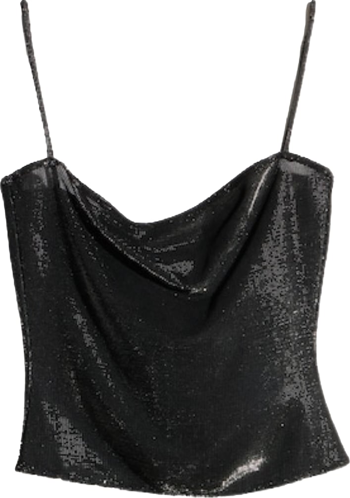 Gucci Jersey top with iridescent effect Black