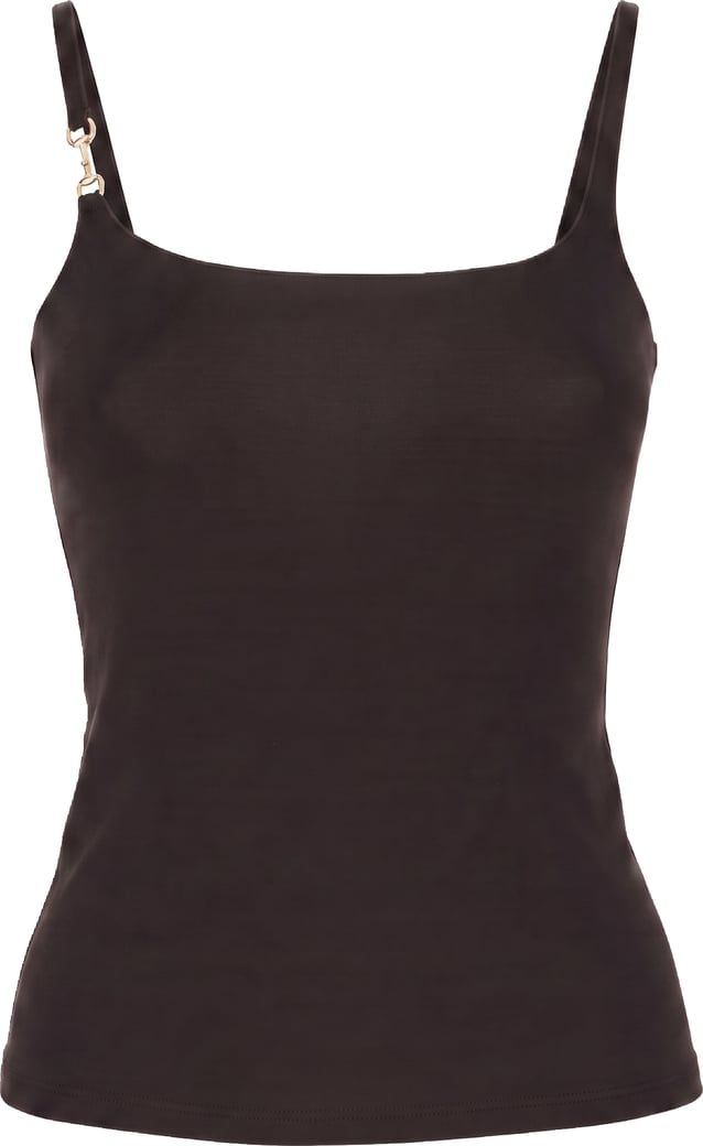 Gucci Dark brown stretch viscose top