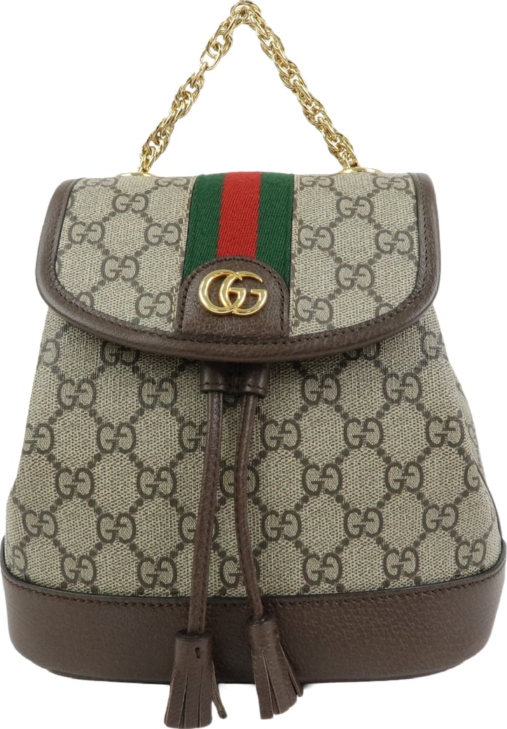 Gucci Ophidia Flap GG Coated Canvas with Leather Small