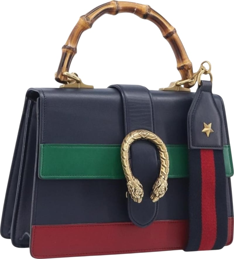 Gucci Dionysus Bamboo Top Handle Leather Large