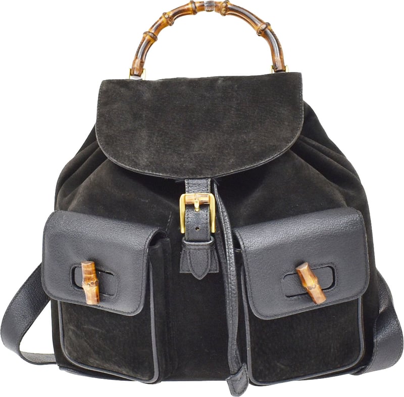 Gucci Vintage Bamboo Suede Medium