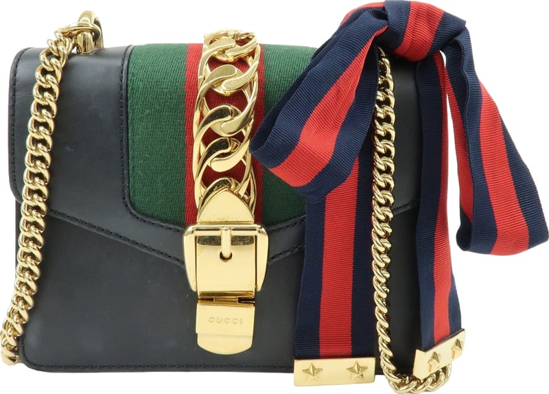 Gucci Sylvie Chain Leather Mini