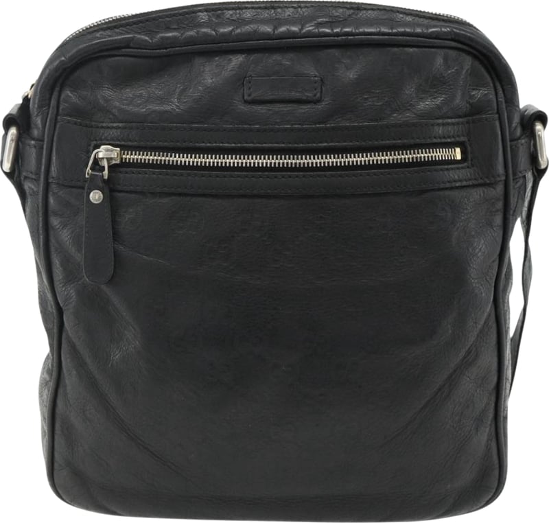 Gucci Front Zip Messenger Guccissima Leather Medium