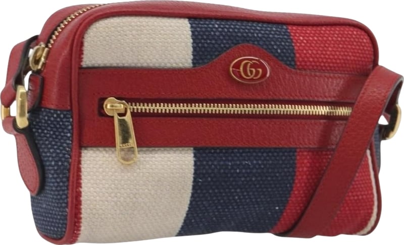 Gucci Ophidia Striped Canvas Mini