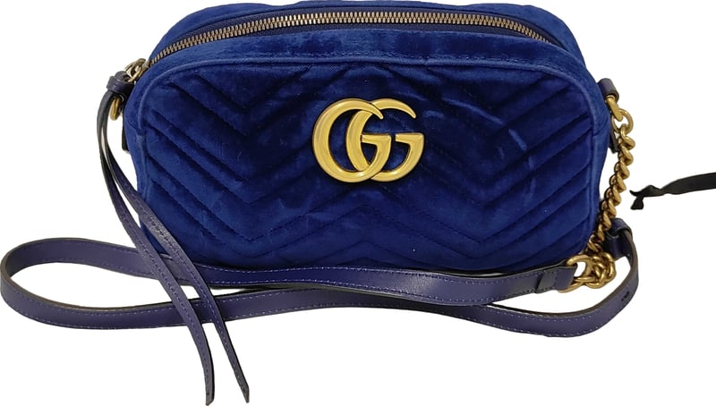 Gucci GG Marmont Matelasse Velvet Medium
