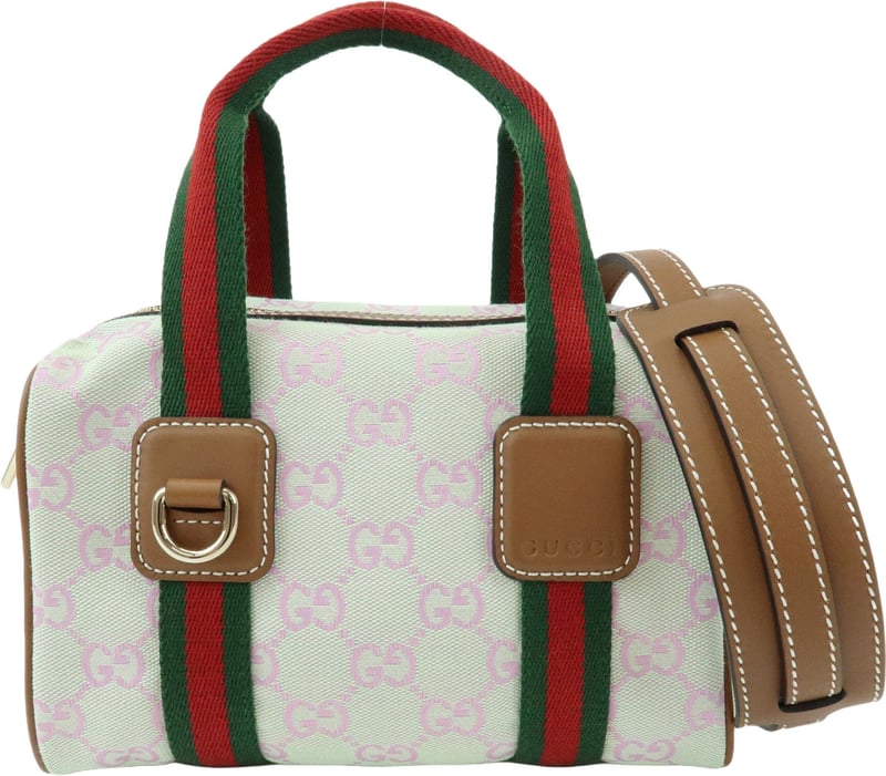 Gucci Web Boston GG Canvas Mini