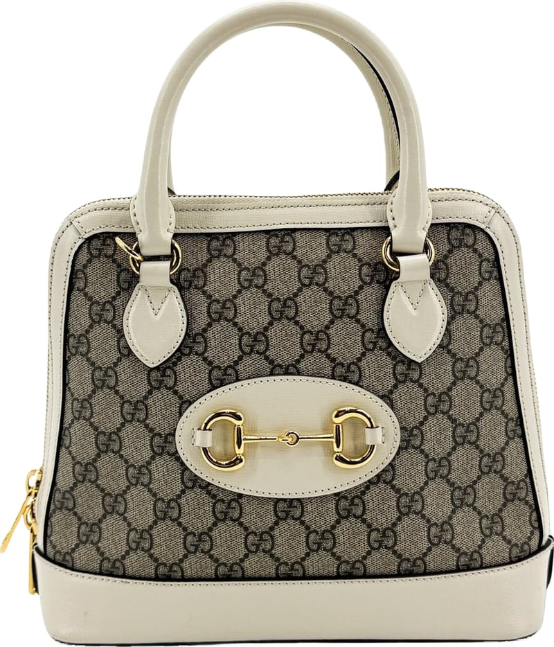 Gucci Horsebit 1955 Top Handle GG Coated Canvas with Leather Small