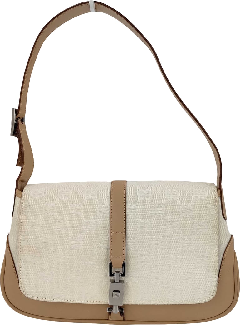 Gucci Jackie Flap Canvas and Leather