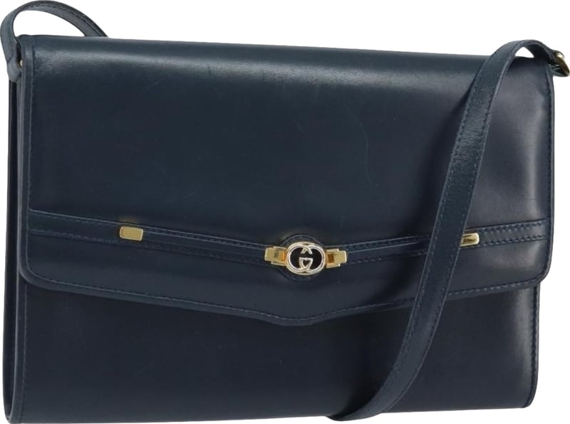 Gucci Vintage Interlocking G Flap Leather Small