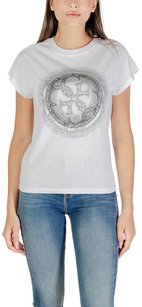 Guess White Cotton T-Shirt